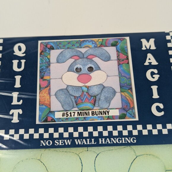 Vintage Quilt Magic No Sew Wall Hanging Kit #517 Mini Bunny New & Sealed - Picture 4 of 4